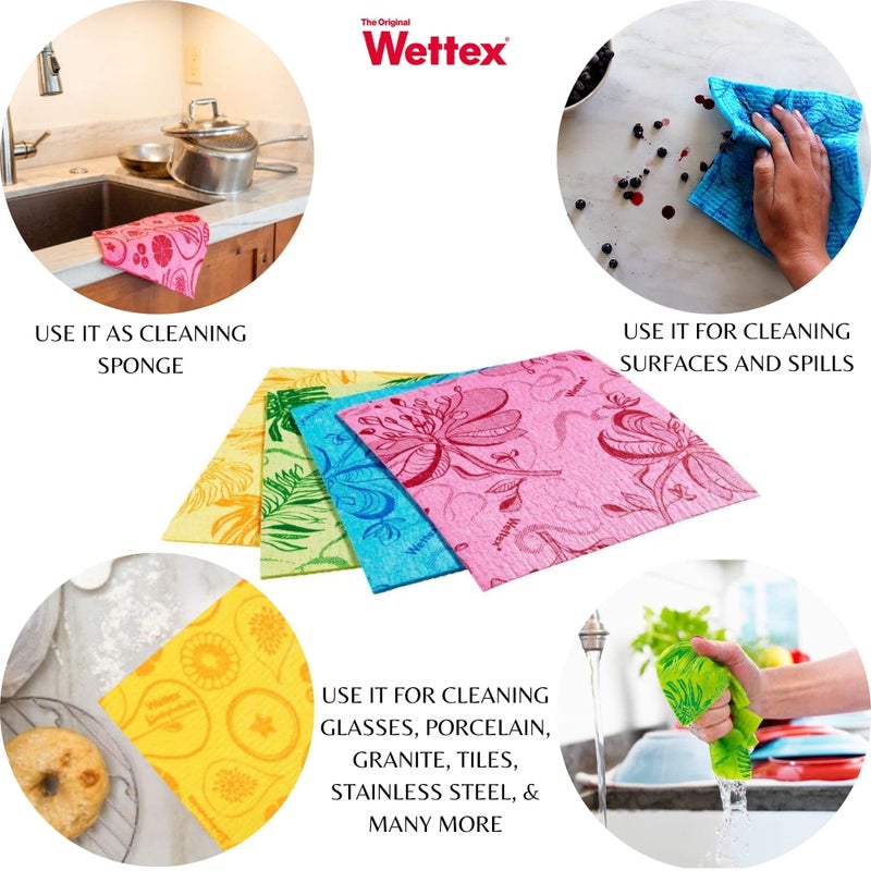 Wettex The Original 14 Pack Swedish Dishcloth for Kitchen - Eco Friendly Reusable Paper Towels - Assorted Dish Cloths for Washing Dishes - Image 3